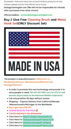 A made in usa sign with an american flag on it.